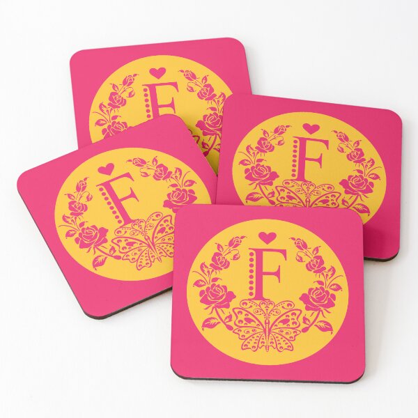 Item preview, Roses, Heart and Butterfly Monogram F designed and sold by ClownFishArts.