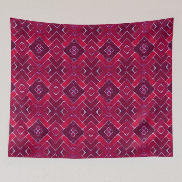Item preview, Abstract Hot Pink Geometric Diamond And Rectangle Pattern Lozenge Texture designed and sold by HopefulFlower.