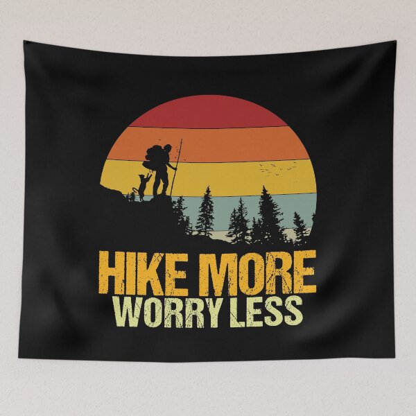 Item preview, Hike More Worry Less Cat Lover Hikers designed and sold by amishacreates.