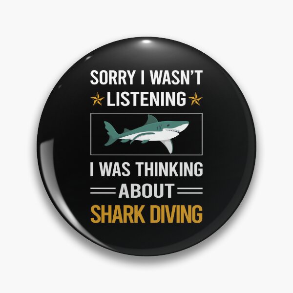 Item preview, Funny Listening Shark Diving Diver designed and sold by RandalDavis.