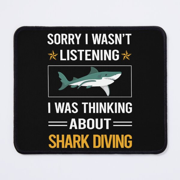Item preview, Funny Listening Shark Diving Diver designed and sold by RandalDavis.