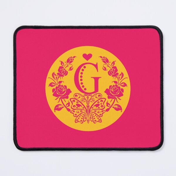 Item preview, Roses, Heart and Butterfly Monogram G designed and sold by ClownFishArts.