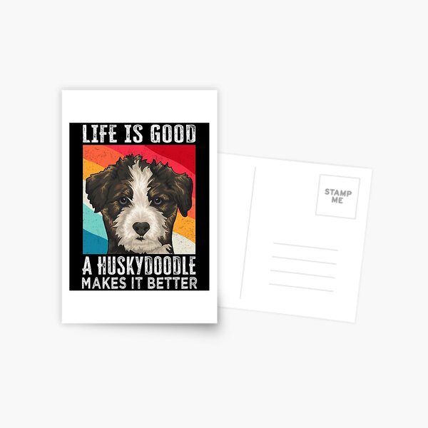 Huskydoodle Gifts For Men Women Huskydoodle Mom Dad Huskydoodle Owner Postcard