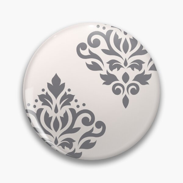 Item preview, Scroll Damask Art I Grey on Cream designed and sold by NataliePaskell.