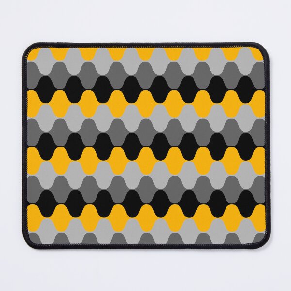 Artikelvorschau, Orange Gray and Black Wavy Stripe Pattern Pairs Coloro 2022 Popular Color Nectar 033-74-41 entworfen und verkauft von ColorOfTheYears.