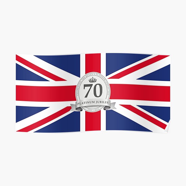 "Platinum Jubilee Flag" Poster by STUDIO72 Redbubble