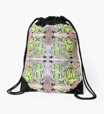 Desert Night Wolf Drawstring Bag