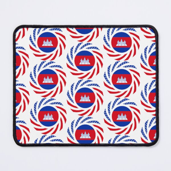 Item preview, Cambodian American Multinational Patriot Flag designed and sold by Carbon-Fibre Media.
