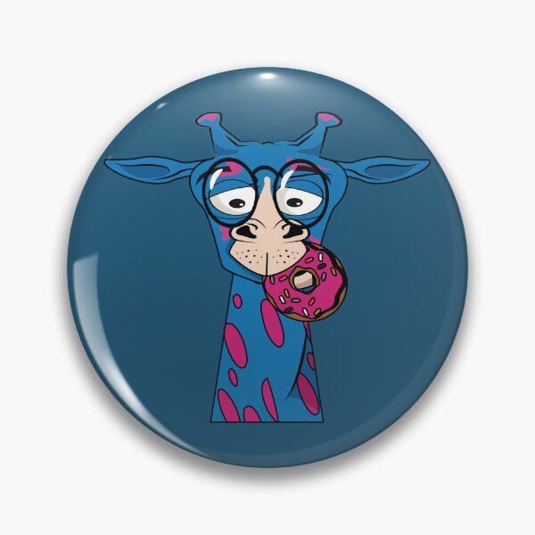 Item preview, Blue giraffe eating donuts designed and sold by Donutlovers.