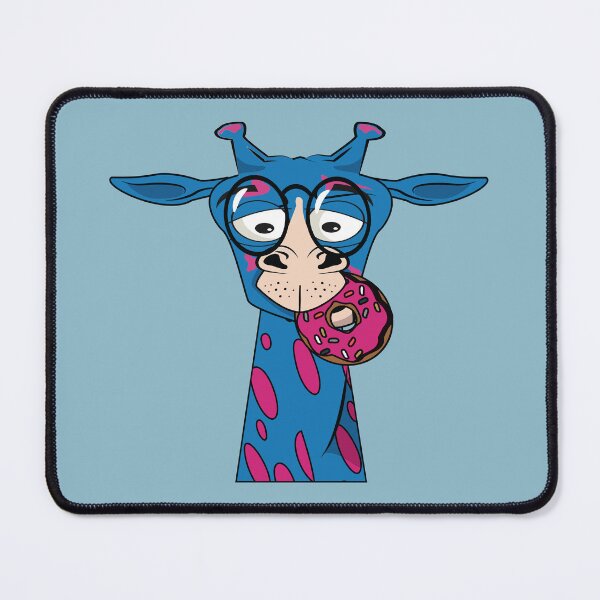 Item preview, Blue giraffe eating donuts designed and sold by Donutlovers.