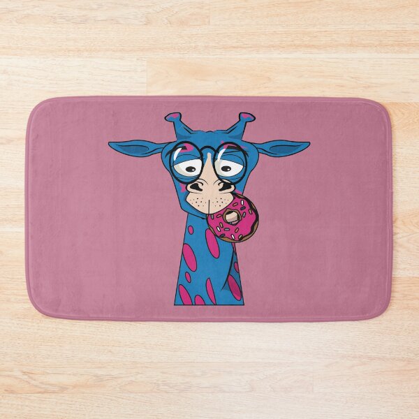 Item preview, Blue giraffe eating donuts designed and sold by Donutlovers.