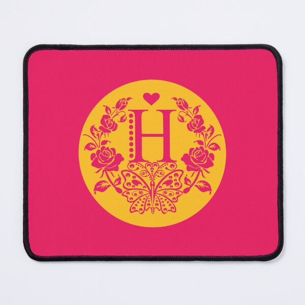 Item preview, Roses, Heart and Butterfly Monogram H designed and sold by ClownFishArts.