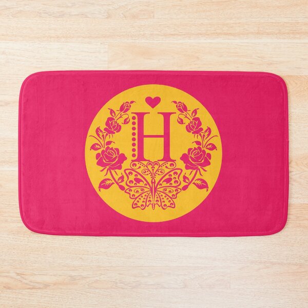 Item preview, Roses, Heart and Butterfly Monogram H designed and sold by ClownFishArts.