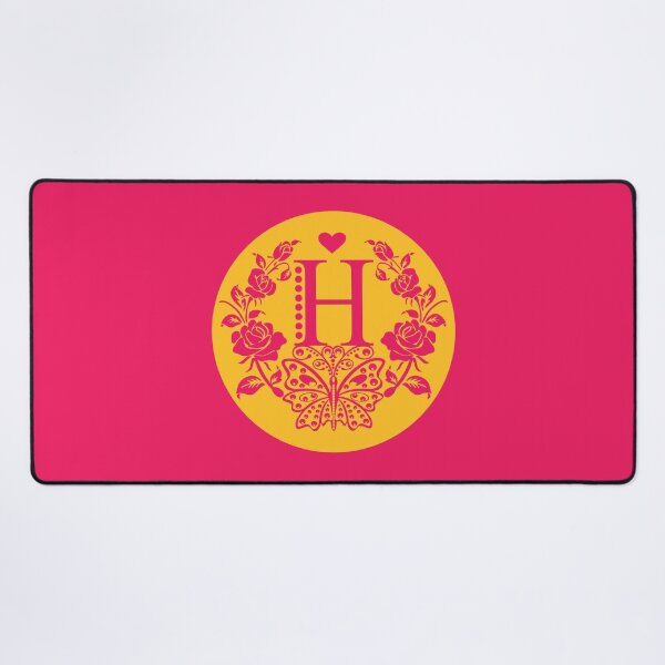Item preview, Roses, Heart and Butterfly Monogram H designed and sold by ClownFishArts.