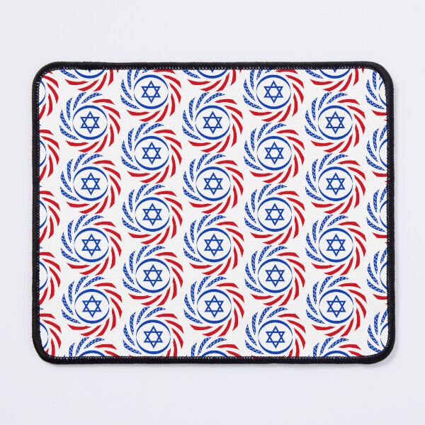 Item preview, Israeli American Multinational Patriot Flag designed and sold by Carbon-Fibre Media.