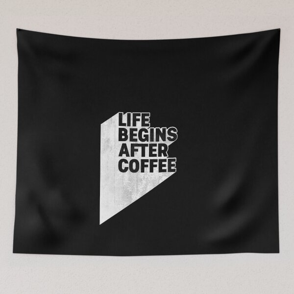 Item preview, Life begins after coffee designed and sold by Firetree.