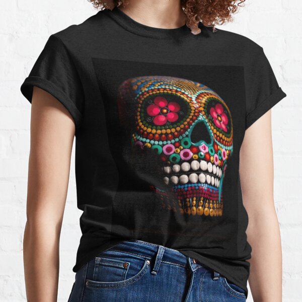 Skull Embroidery T-Shirts | Redbubble