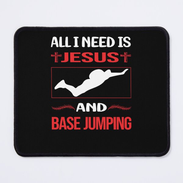 Item preview, Funny Jesus Base Jumping designed and sold by DougPoulos.