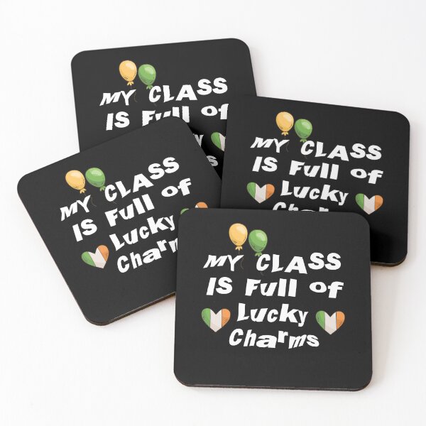 Item preview, My Class Is Full Of Lucky Charms Great Cool Text Design Ireland Heart Flag Funny st. patrick's day Gift  designed and sold by pedrored369.
