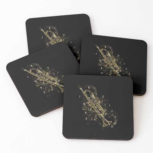Item preview, Trumpet, music notes, trumpeter designed and sold by DerSenat.