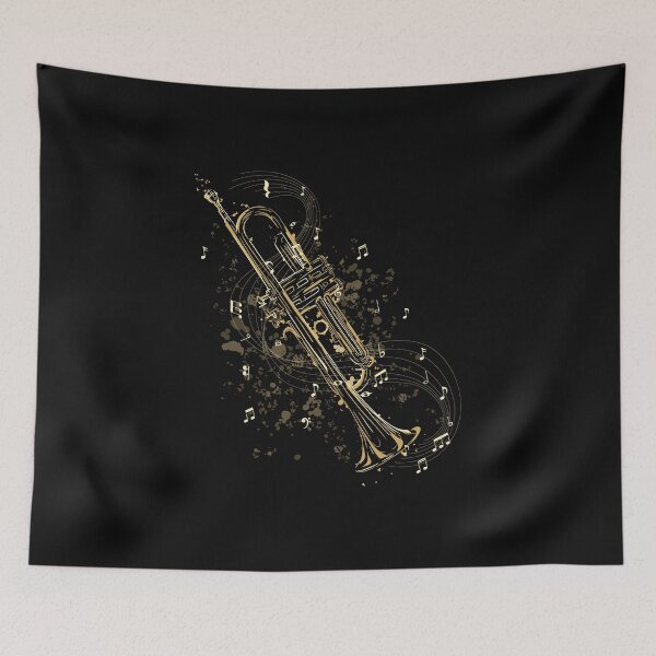 Item preview, Trumpet, music notes, trumpeter designed and sold by DerSenat.
