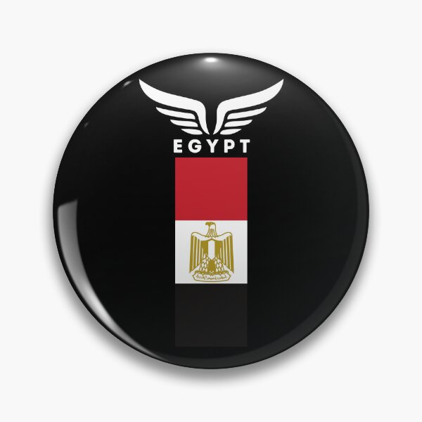Item preview, Egypt flag with Egyptian eagle designed and sold by mo-stuff.
