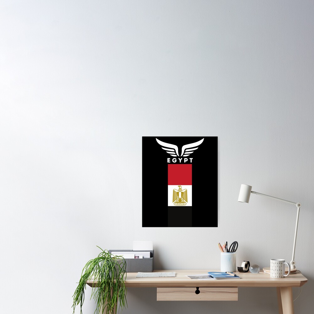 Póster «Bandera de Egipto con águila egipcia» de mo-stuff | Redbubble