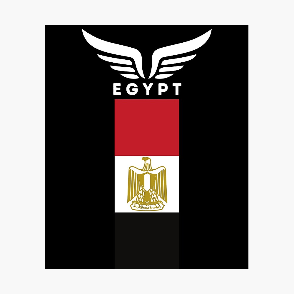 Póster «Bandera de Egipto con águila egipcia» de mo-stuff | Redbubble