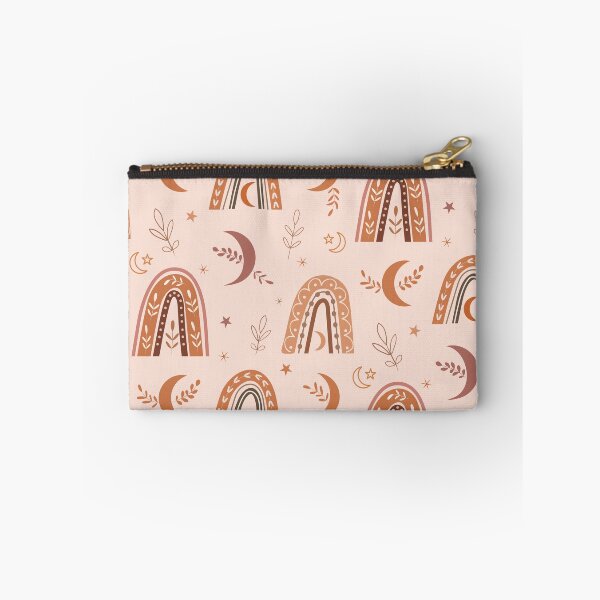 Item preview, Boho nude, beige and brown neutral rainbow and moon pattern with leaves designed and sold by Yasminepatterns .