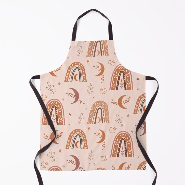 Item preview, Boho nude, beige and brown neutral rainbow and moon pattern with leaves designed and sold by Yasminepatterns .