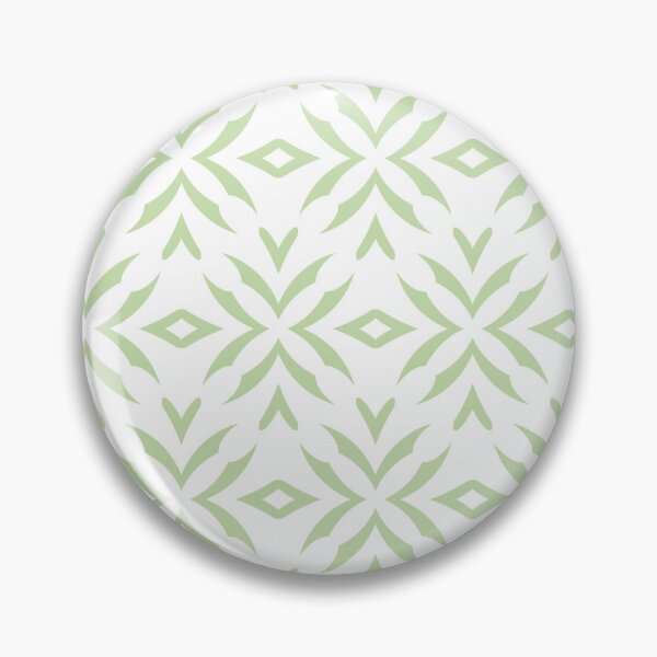 Item preview, Green and White Abstract Flower Pattern Pairs Coloro 2022 Popular Color Aloe Gel 058-83-18 designed and sold by ColorOfTheYears.