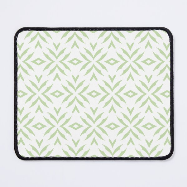 Artikelvorschau, Green and White Abstract Flower Pattern Pairs Coloro 2022 Popular Color Aloe Gel 058-83-18 entworfen und verkauft von ColorOfTheYears.