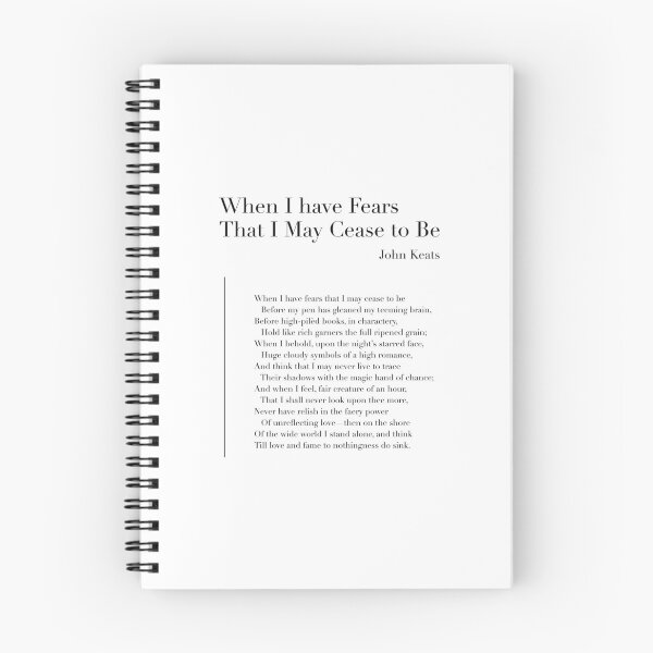 Item preview, When I have Fears That I May Cease to Be by John Keats designed and sold by wisemagpie.