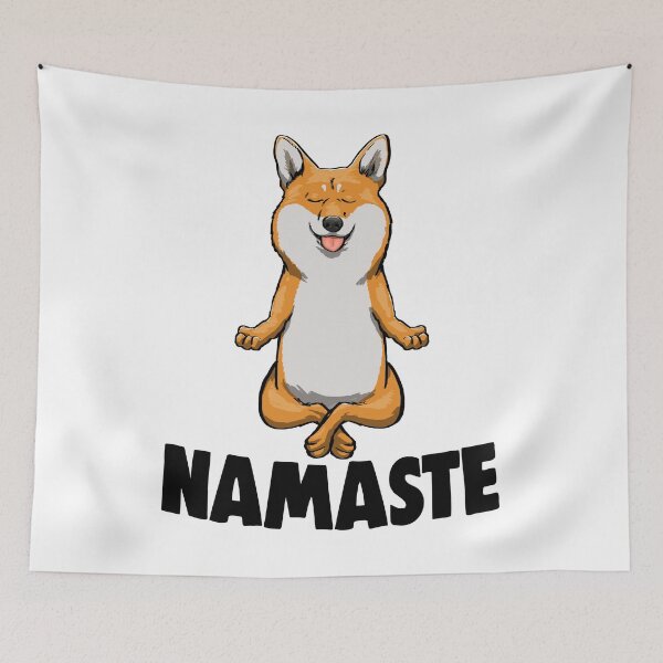 Item preview, Yoga Corgi Namaste designed and sold by Bendthetrend.