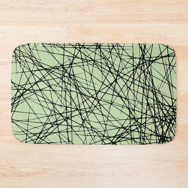 Item preview, Black and Green Criss Cross Line Pattern Pairs Coloro 2022 Popular Color Aloe Gel 058-83-18 designed and sold by ColorOfTheYears.