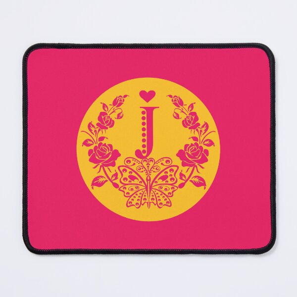 Item preview, Roses, Heart and Butterfly Monogram J designed and sold by ClownFishArts.