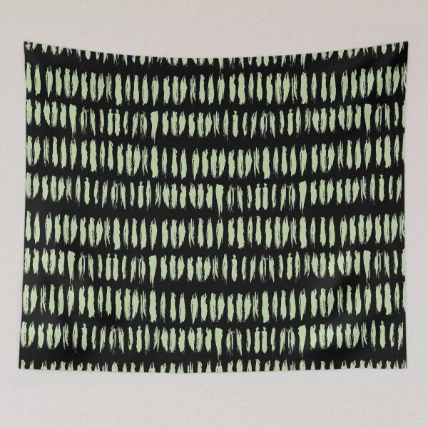 Artikelvorschau, Black and Green Stripe Dash Lines Pattern Pairs Coloro 2022 Popular Color Aloe Gel 058-83-18 entworfen und verkauft von ColorOfTheYears.