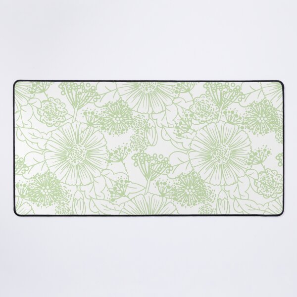 Artikelvorschau, Green and White Hand Drawn Floral Pattern Pairs Coloro 2022 Popular Color Aloe Gel 058-83-18 entworfen und verkauft von ColorOfTheYears.