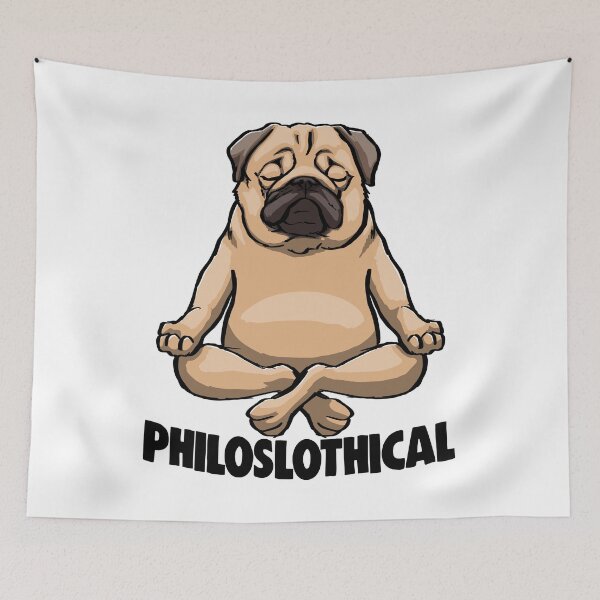 Item preview, Yoga Pug Philoslothical designed and sold by Bendthetrend.