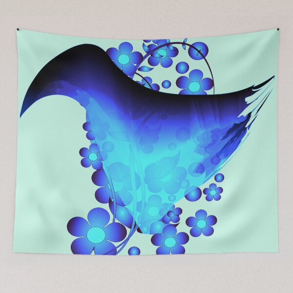 Item preview, Blue fantasy bird designed and sold by Robert Elfferich.