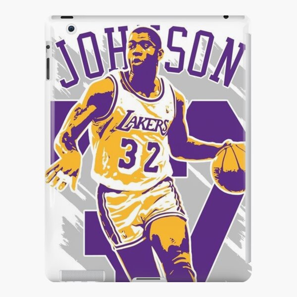 Men's Magic Johnson #32 Los Angeles Lakers Private School Purple