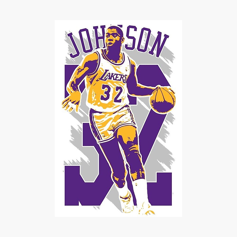 Magic Johnson Poster Family Silk Wall Print 17 inch x 13 inch