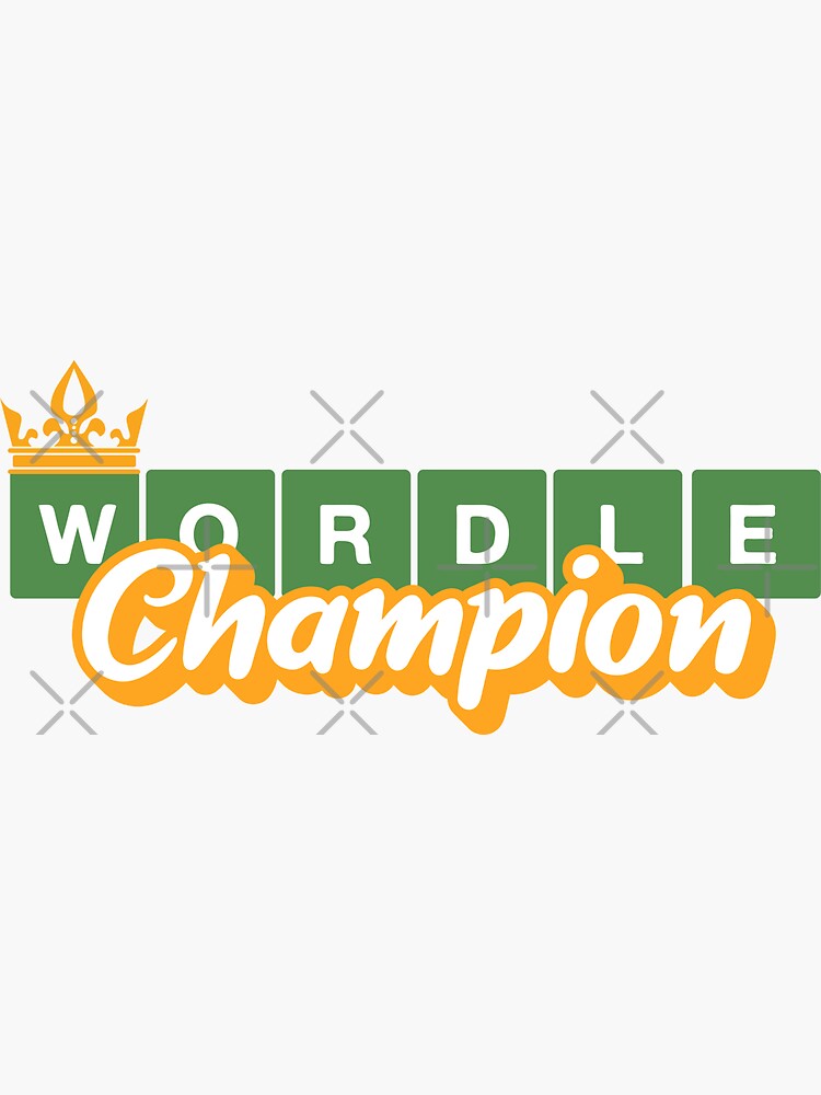 "WORDLE Champion" Sticker for Sale by skyb0rn Redbubble
