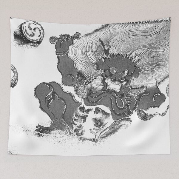 Item preview, Demon from Momoyogusa-Flowers of a Hundred Generations (1909) by Kamisaka Sekka Black Print designed and sold by RyanCaudell.
