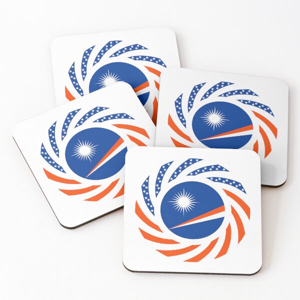 Item preview, Marshall Islander American Multinational Patriot Flag Series designed and sold by Carbon-Fibre Media.