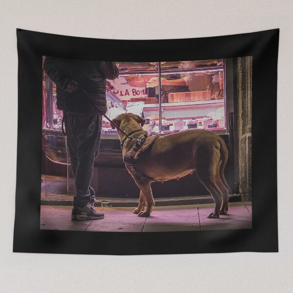 Item preview, Dog waiting his turn at the butcher shop designed and sold by Martapp.