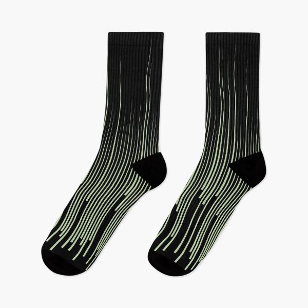 Item preview, Black and Green Frequency Vertical Stripe Pattern Pairs Coloro 2022 Popular Color Aloe Gel 058-83-18 designed and sold by ColorOfTheYears.
