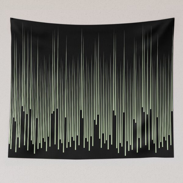 Item preview, Black and Green Frequency Vertical Stripe Pattern Pairs Coloro 2022 Popular Color Aloe Gel 058-83-18 designed and sold by ColorOfTheYears.