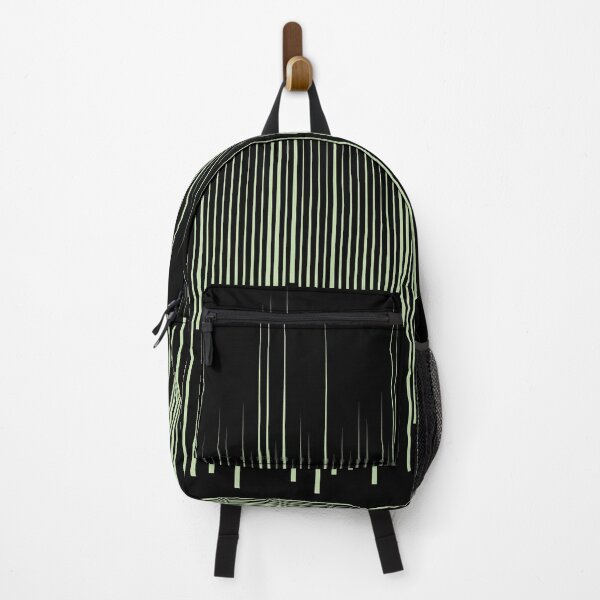 Item preview, Black and Green Frequency Vertical Stripe Pattern Pairs Coloro 2022 Popular Color Aloe Gel 058-83-18 designed and sold by ColorOfTheYears.