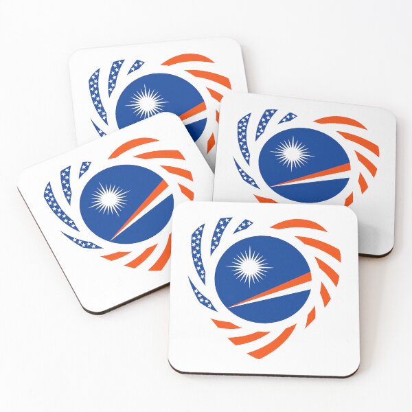 Item preview, Marshall Islander Multinational Patriot Flag Series (Heart) designed and sold by Carbon-Fibre Media.